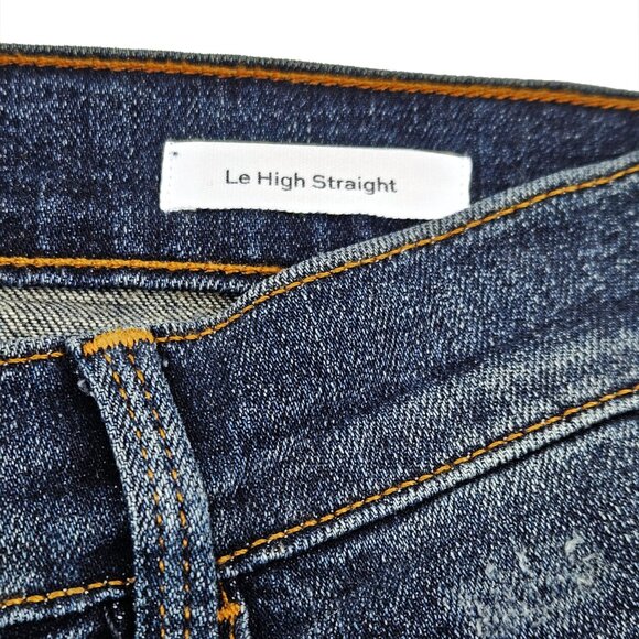FRAME Denim Le High Straight Distressed Jeans in Randolph - Picture 7 of 9